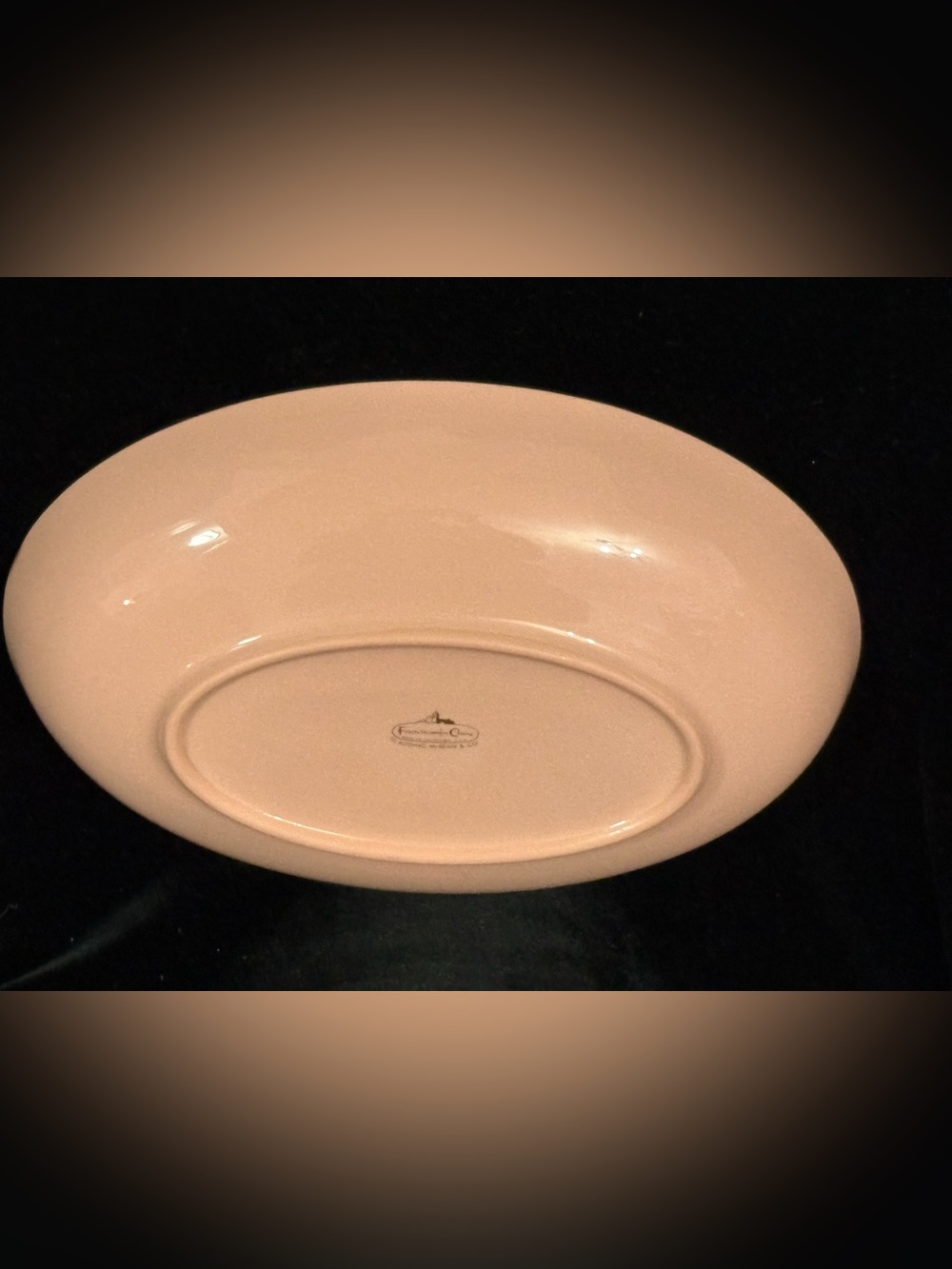 VTG Franciscan Fine China “Magnolia” Platinum Band 8-3/4 in MCM Serving Bowl - Picture 3 of 8
